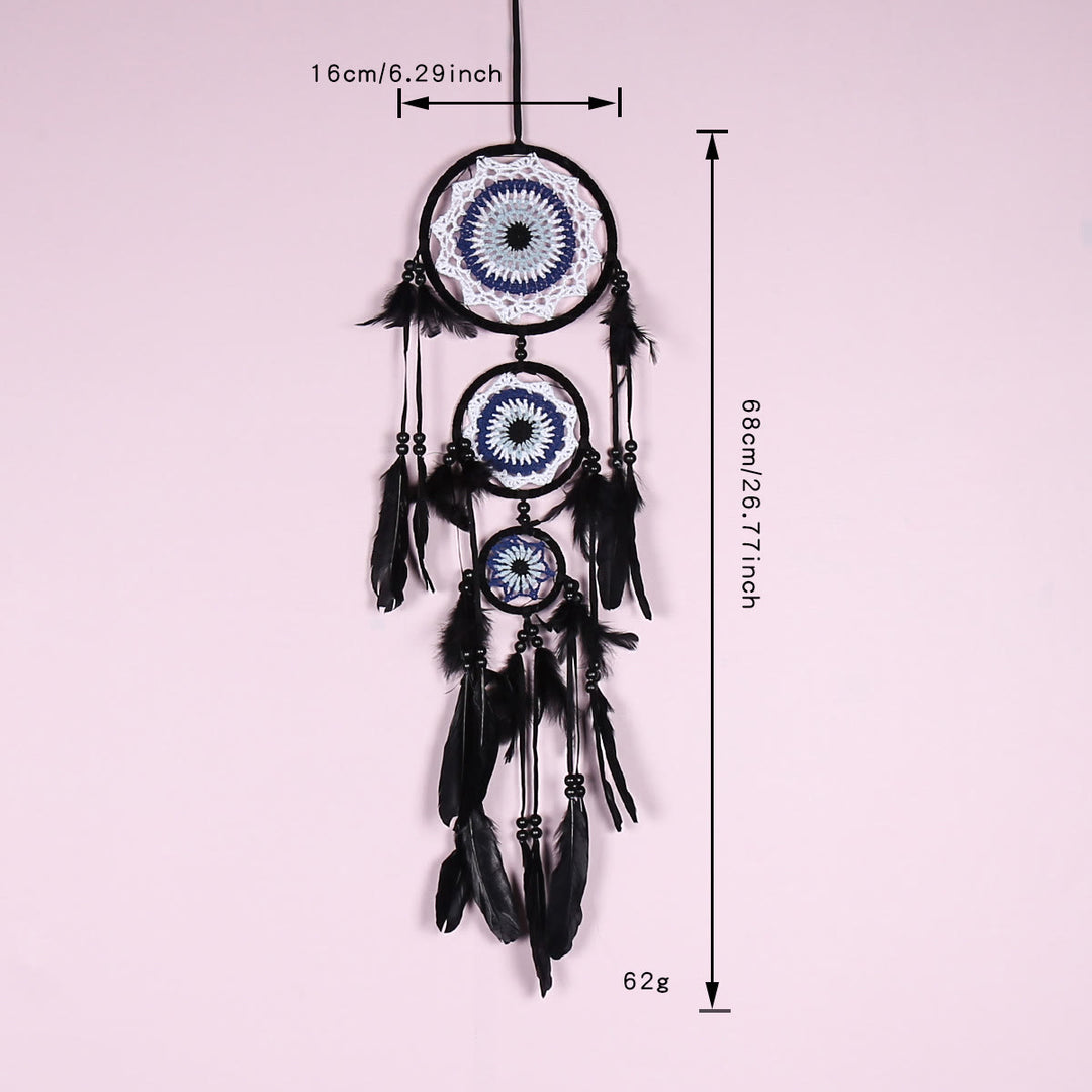 Attrape-rêves Olivenorma Evil Eye Three Circle Noir Blanc 