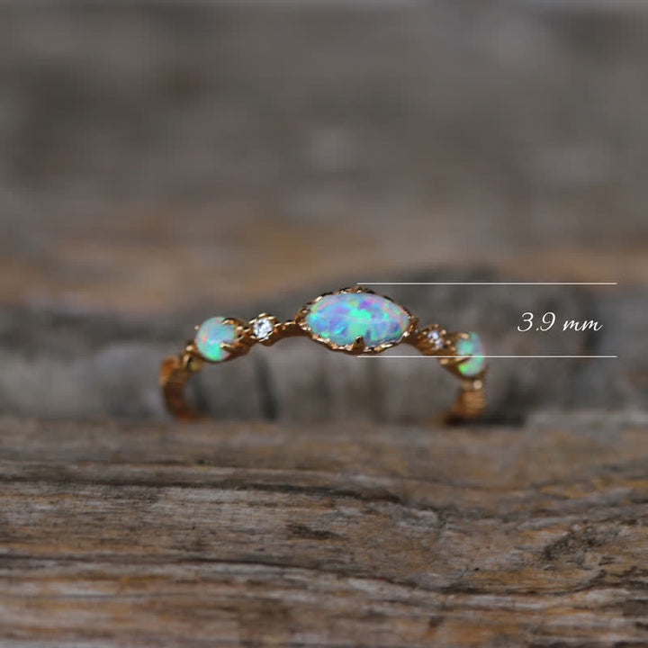Olivenorma « Amour et Sincérité » - Bague Vintage Opale Reki