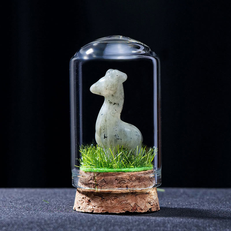 Décoration en pierre précieuse sculptée en cristal naturel d'alpaga Olivenorma