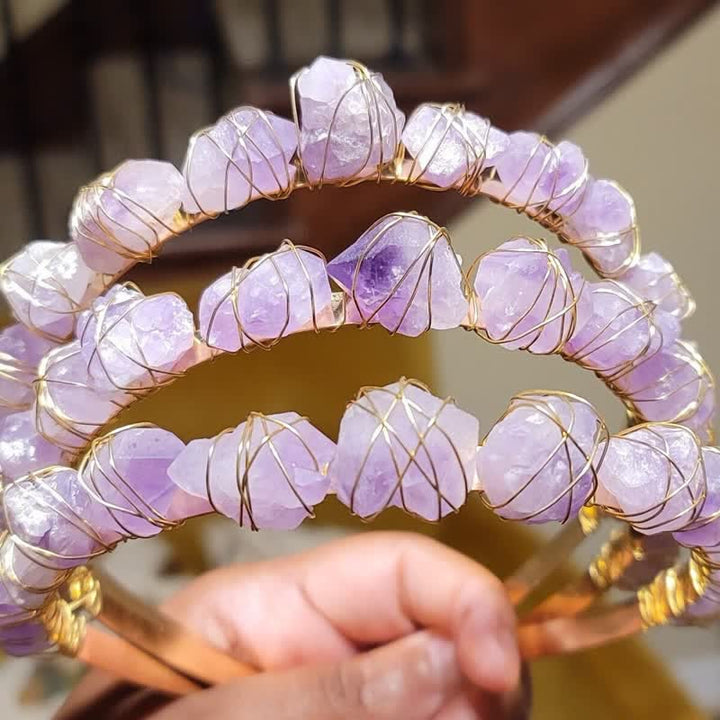 Postiche artisanal Olivenorma en cristal d'améthyste