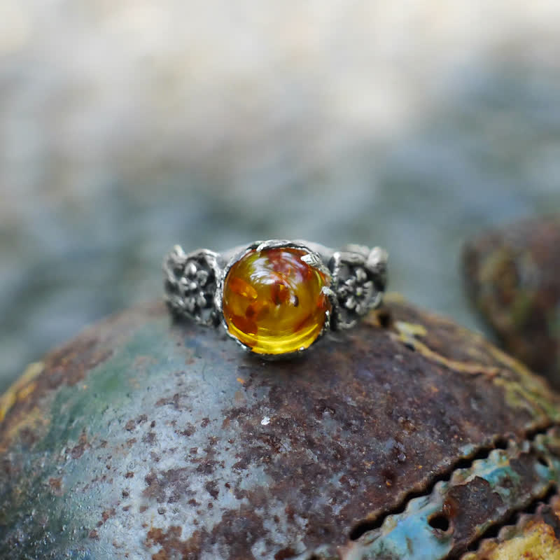 Bague Fleur d'Ambre Antique - 11 - image 0
