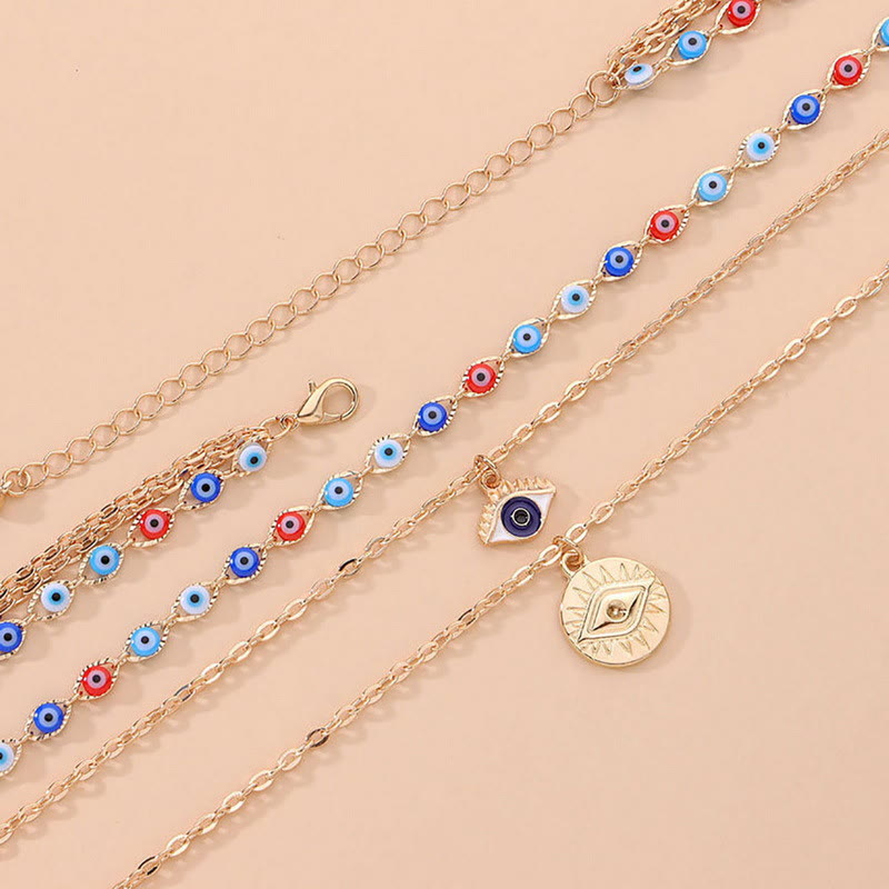 Collier multicouches en époxy contre le mauvais œil Olivenorma