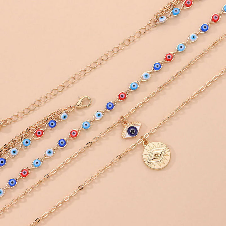 Collier multicouches en époxy contre le mauvais œil Olivenorma