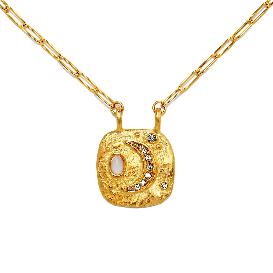 Collier pendentif amulette contre le mauvais œil en cristal naturel Olivenorma