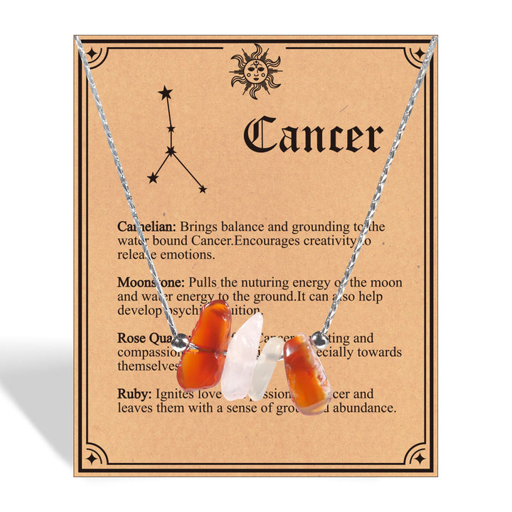 Collier ras du cou signe du zodiaque en pierre naturelle Olivenorma