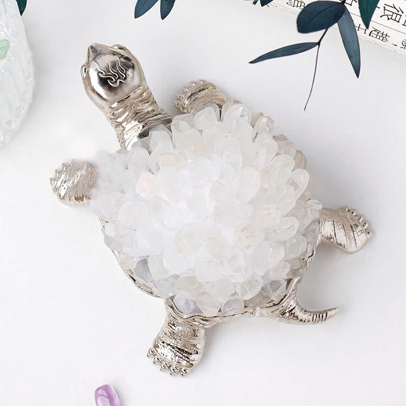 Lampe décorative en forme de tortue en cristal naturel Olivenorma 
