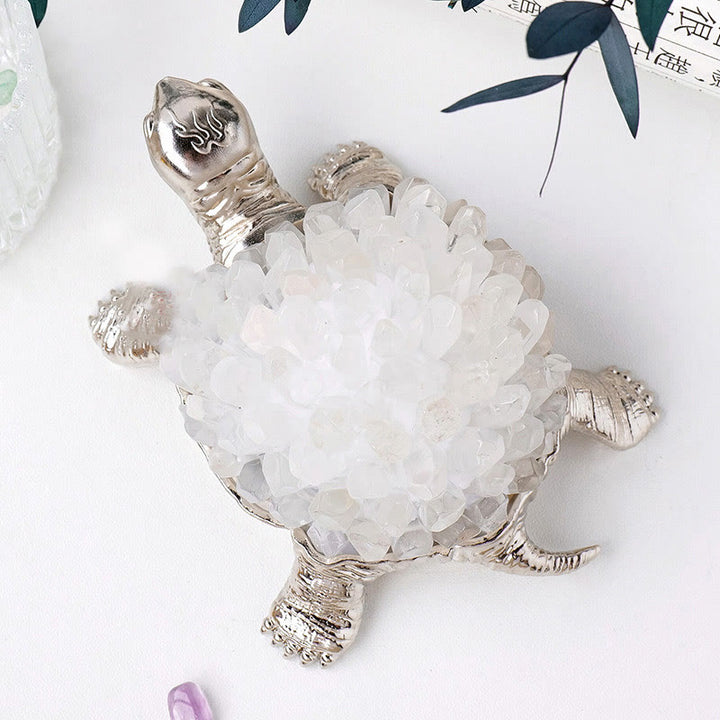 Lampe décorative en forme de tortue en cristal naturel Olivenorma 