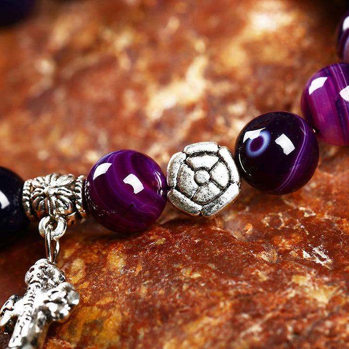 Bracelet symbole de croix en cristal naturel Olivenorma 