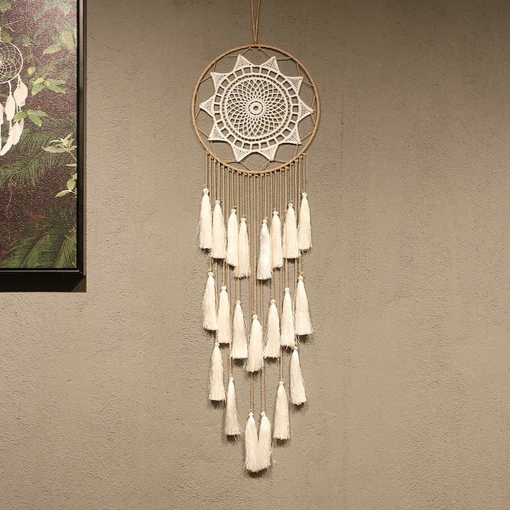 Pendentif attrape-rêves en dentelle tressée Olivenorma 