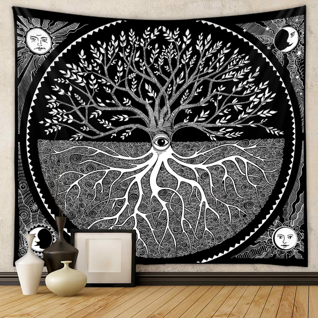 Tapisserie murale mandala colorée arbre de vie Olivenorma 