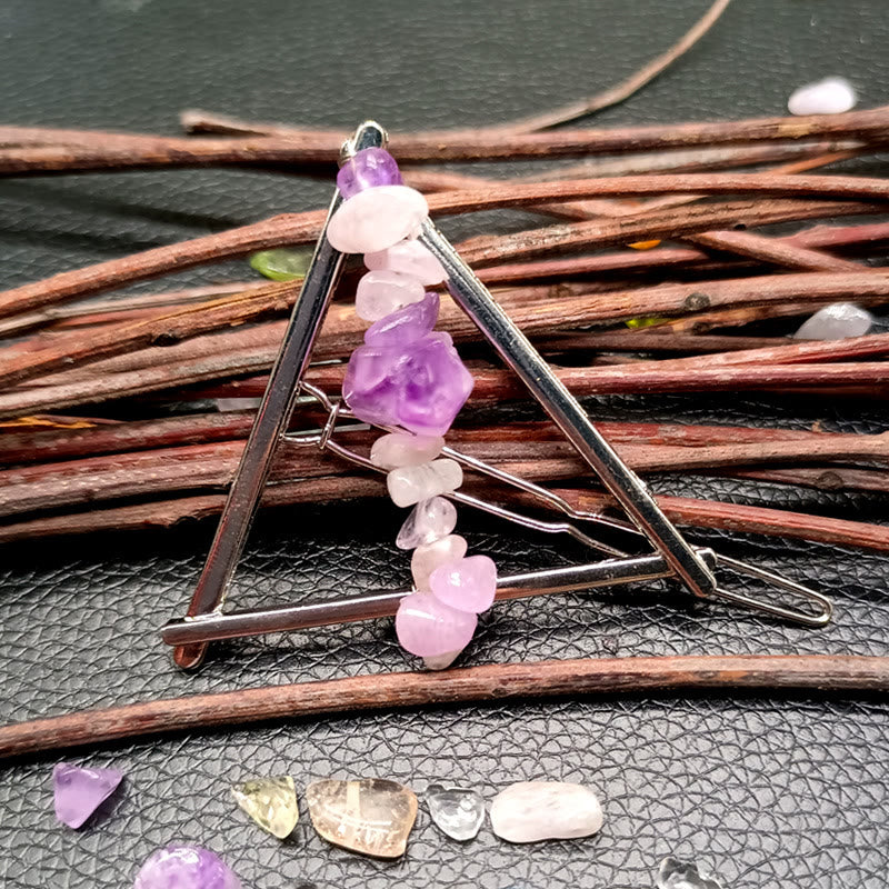 Olivenorma Cristal Triangle Gravier Géométrique Accessoires pour Cheveux Peigne Épingle à Cheveux 
