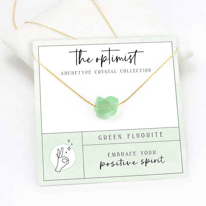 Collier avec pierres précieuses brutes taillées, cadeau de gratitude spirituelle Olivenorma 
