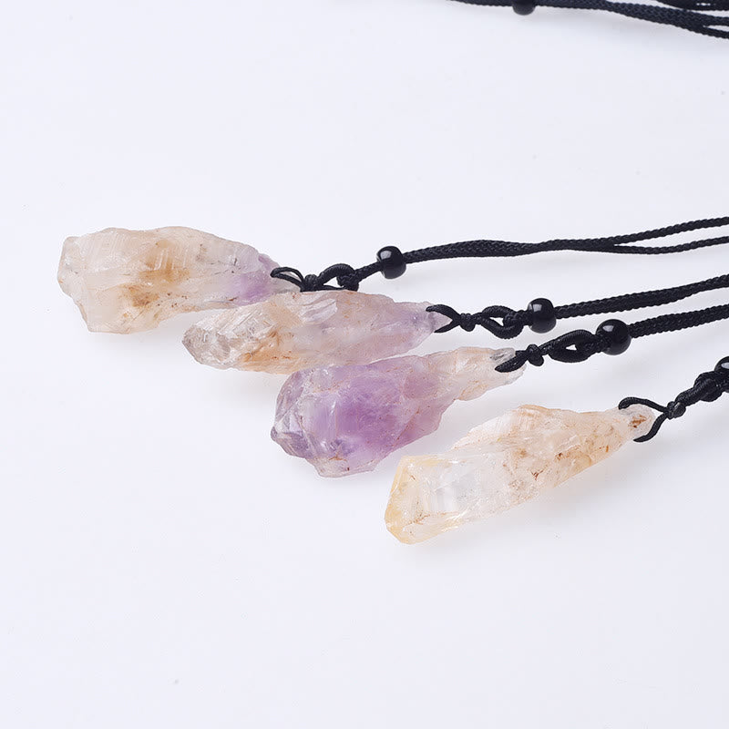 Collier pendentif en cristal naturel Super Seven d' Olivenorma