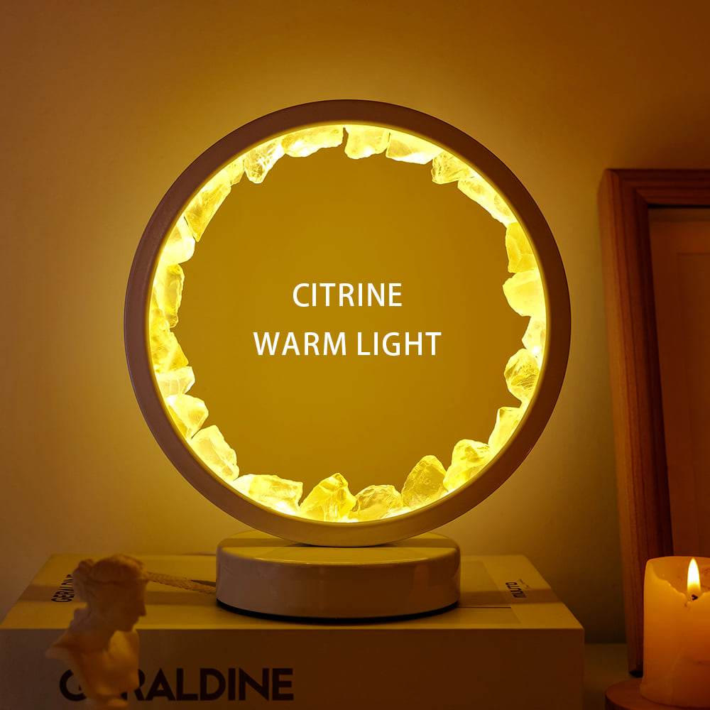 Lampe LED décorative rechargeable Olivenorma Natural « Cristal d'améthyste Zen Light » - Citrine - image 5