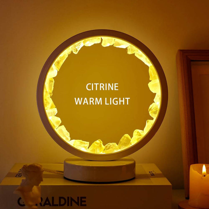 Lampe LED décorative rechargeable Olivenorma Natural « Cristal d'améthyste Zen Light » - Citrine - image 5