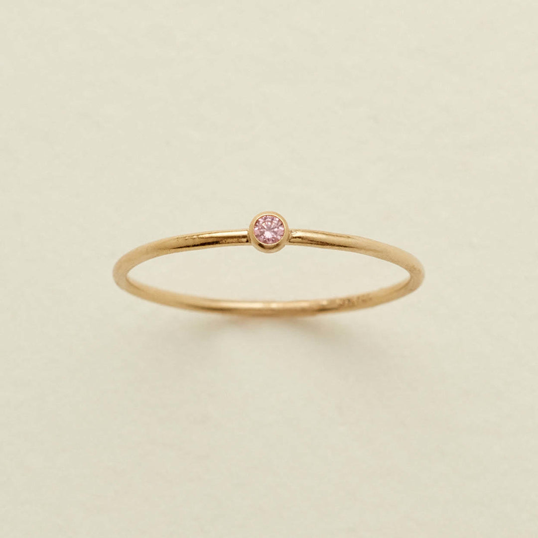 Bague fine de naissance Olivenorma avec pierre de naissance pour 12 mois - image 18