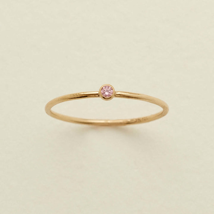 Bague fine de naissance Olivenorma avec pierre de naissance pour 12 mois - image 18