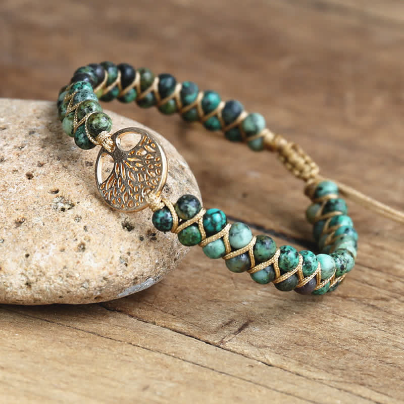 Bracelet en pierre de transformation et d'évolution spirituelle Olivenorma