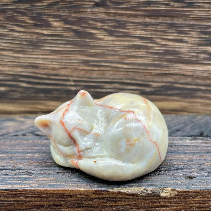 Décoration en pierre précieuse pour chat en cristal naturel Olivenorma de 4 cm - Rhodochrosite - image 34