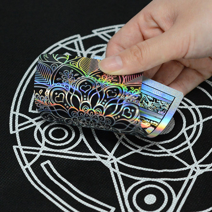 Cartes de tarot Olivenorma bronzantes en feuille d'or brillantes au laser