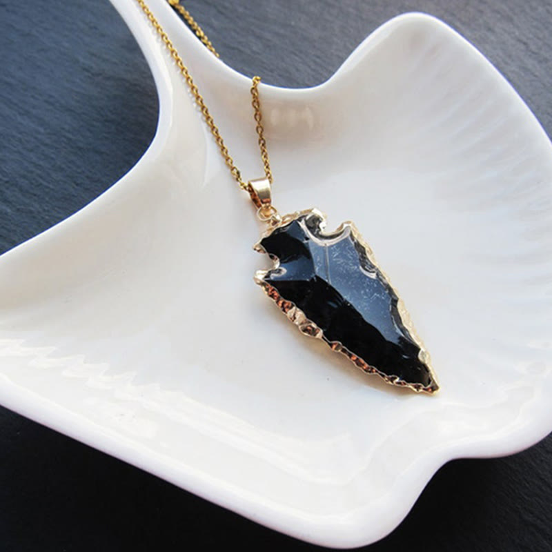 Collier en pointe de flèche en cornaline et cristal naturel Olivenorma - image 9