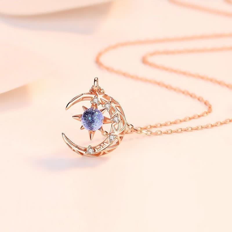 Collier délicat en pierre de lune céleste Olivenorma