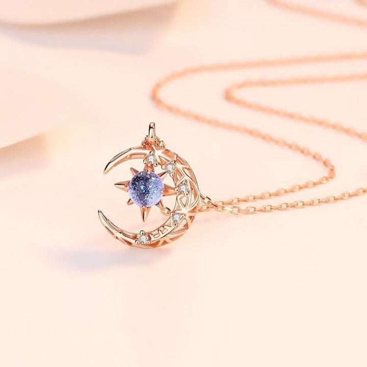 Collier délicat en pierre de lune céleste Olivenorma