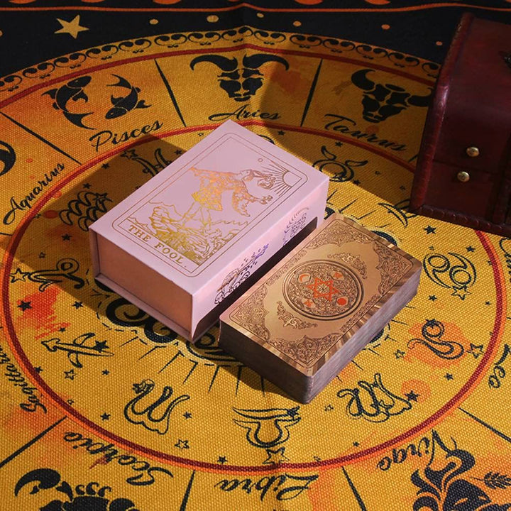 Cartes de tarot en feuille d'or rose bronzante Olivenorma