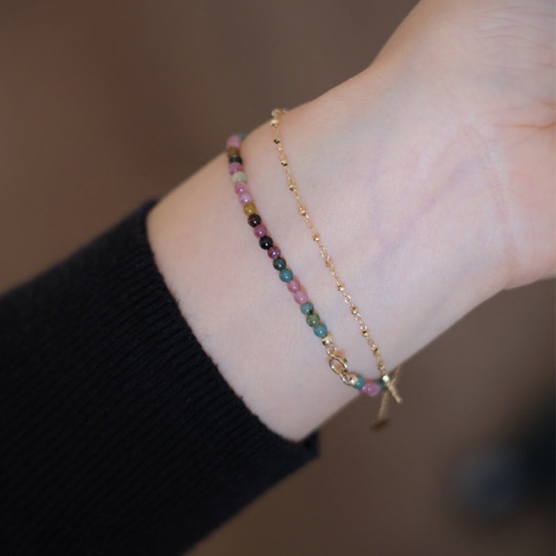 Mise à la terre - Bracelet en pierres précieuses fluorite