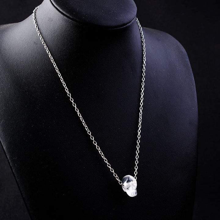Collier crâne en cristal « Guérison puissante » Olivenorma 
