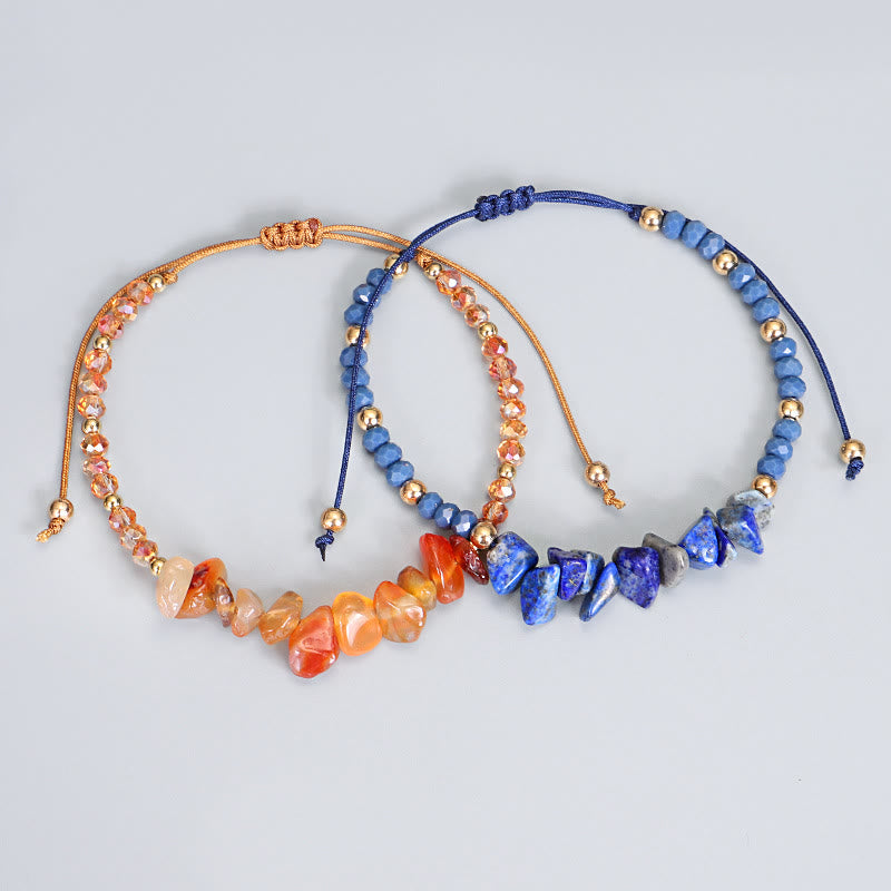 Bracelet en fil de gravier et cristal de Bohème Olivenorma