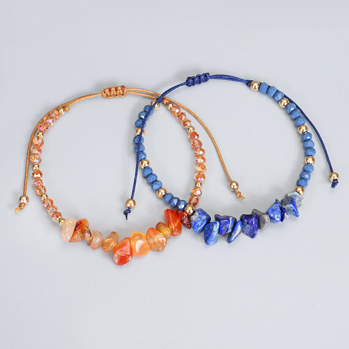 Bracelet en fil de gravier et cristal de Bohème Olivenorma