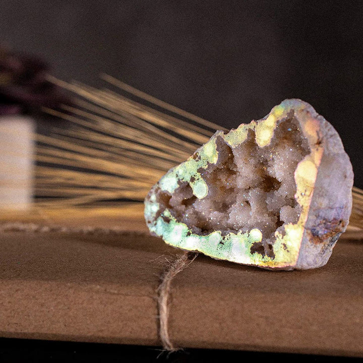 Géode de quartz Angel Aura Olivenorma en pierre naturelle