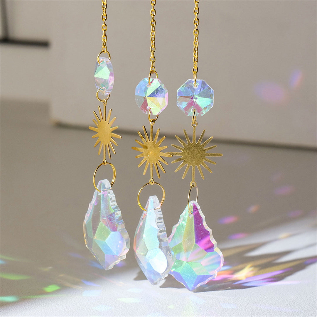 Carillon éolien attrape-soleil en cristal naturel Olivenorma 