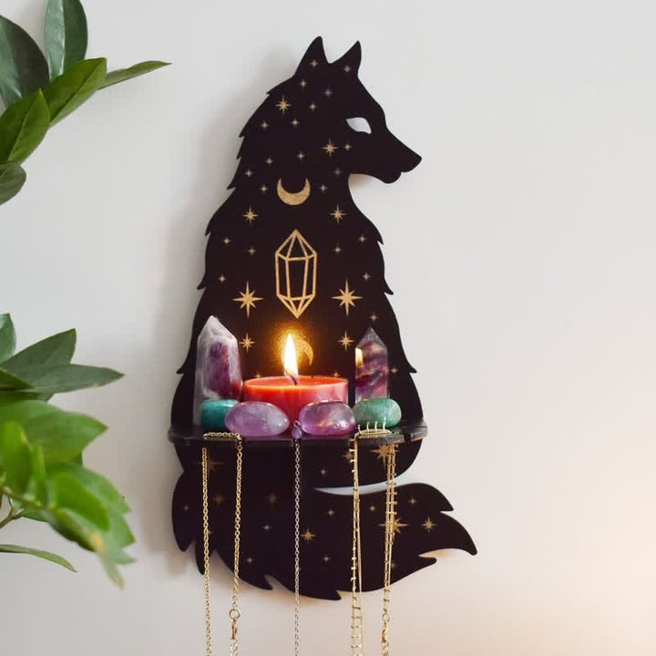 Etagère en cristal pour autel du loup céleste Olivenorma 