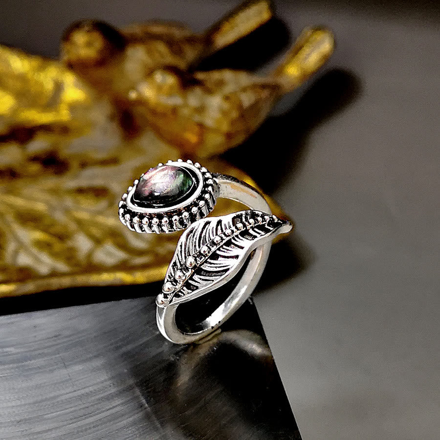 Bague feuille vintage Olivenorma Bohemia Moonstone - image 3