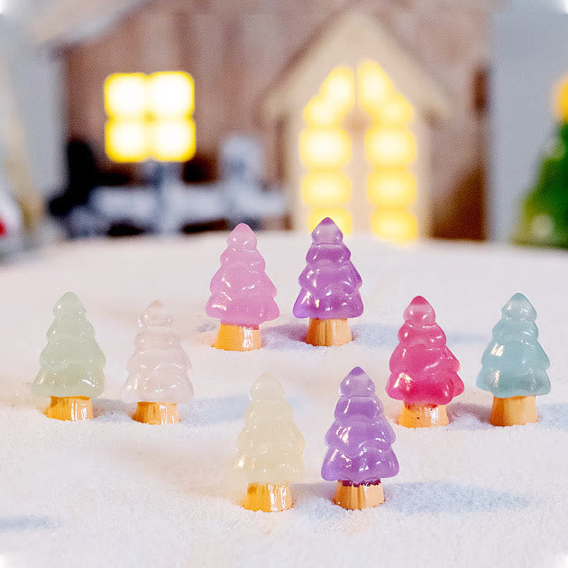 Olivenorma Lot de 5 mini sculptures en cristal pour sapin de Noël Décoration en pierres précieuses 