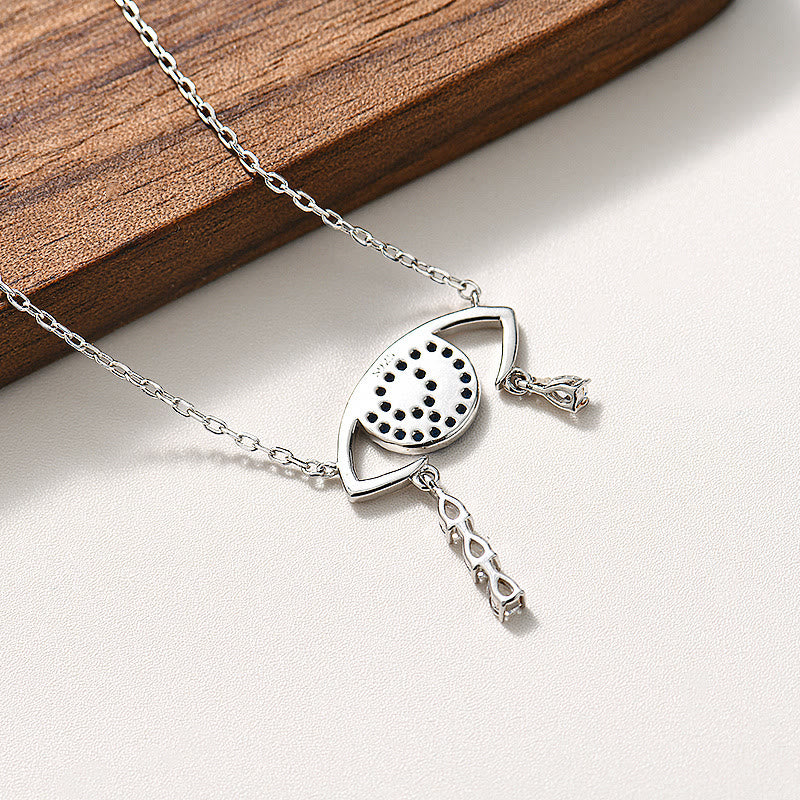 Collier Olivenorma en argent 925 avec zircon bleu et blanc 