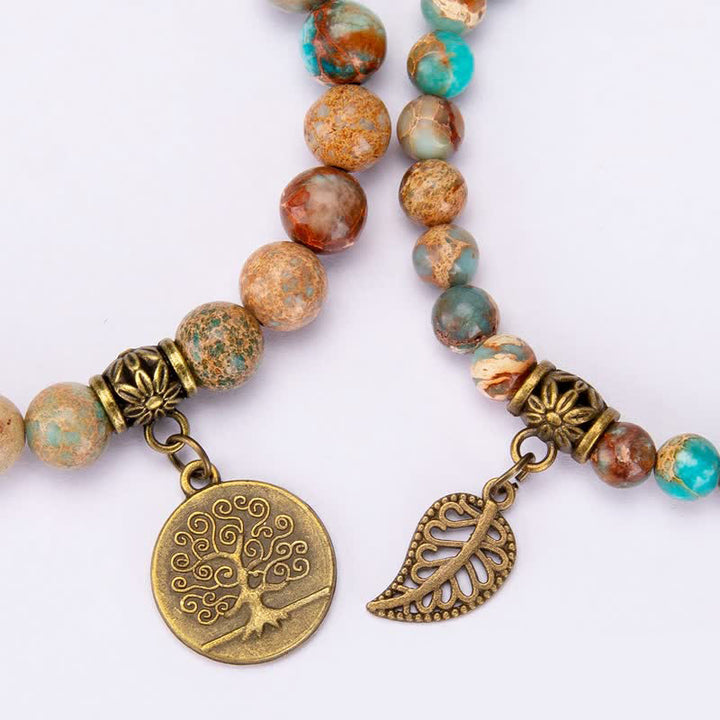 Bracelet de guérison en turquoise avec arbre de vie