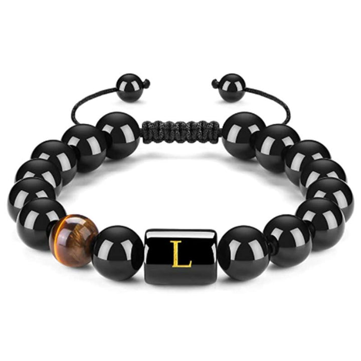 Bracelet de guérison Olivenorma en œil de tigre et onyx noir - L - image 12