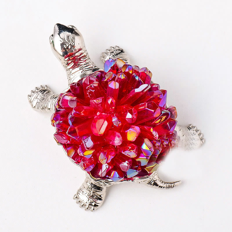 Lampe décorative en forme de tortue en cristal naturel Olivenorma 