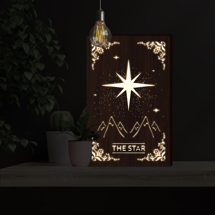 Lampe décorative en forme de ciel étoilé "THE STAR" en bois Olivenorma 