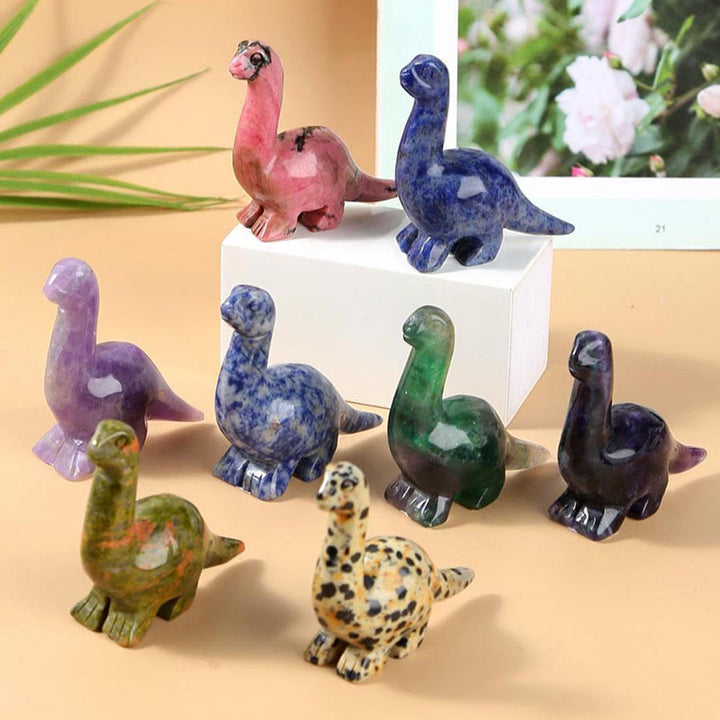 Olivenorma 2,5 pouces Cristal Dinosaure Home Doctor Décoration en pierres précieuses 