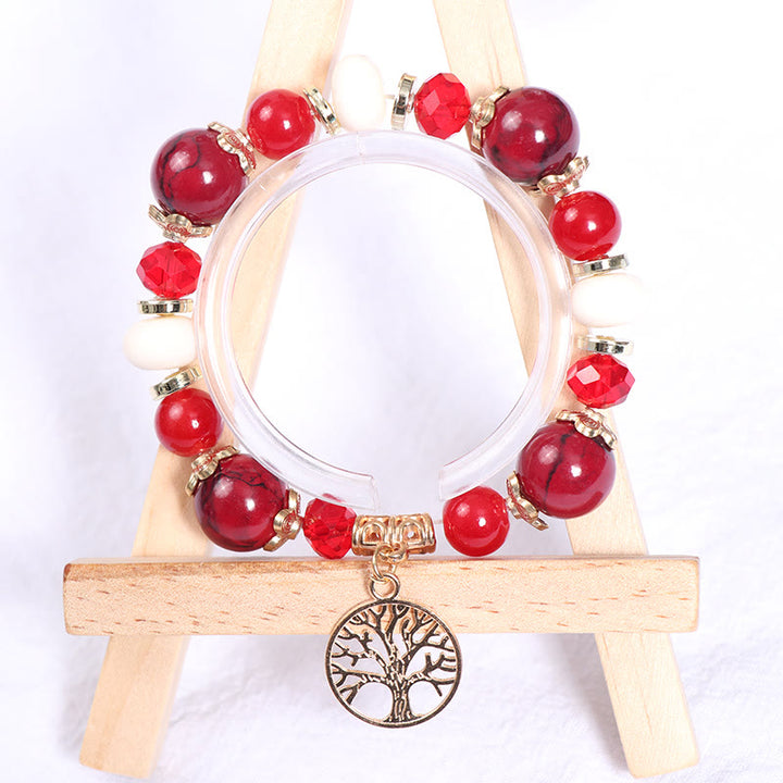 Ensemble de bracelets en cristal arbre de vie fait main Olivenorma Boho