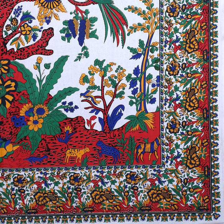 Tapisserie murale psychédélique à motif d'arbre de vie vert Olivenorma