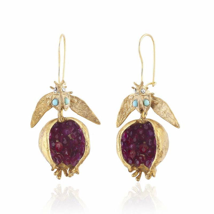 Boucles d'oreilles tendance Olivenorma en forme de graine de grenade porte-bonheur