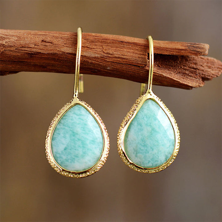 Boucles d'oreilles élégantes en orgonite et lapis-lazuli 