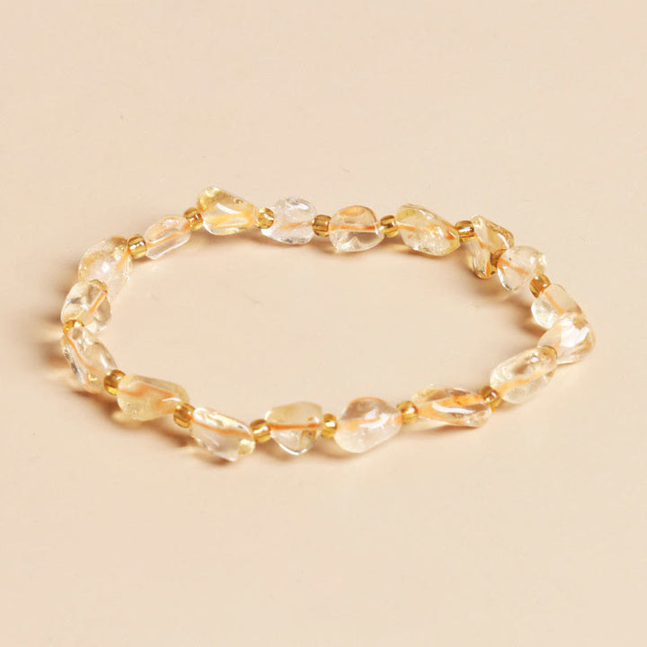 Bracelet artisanal en gravier de cristal irrégulier Olivenorma 