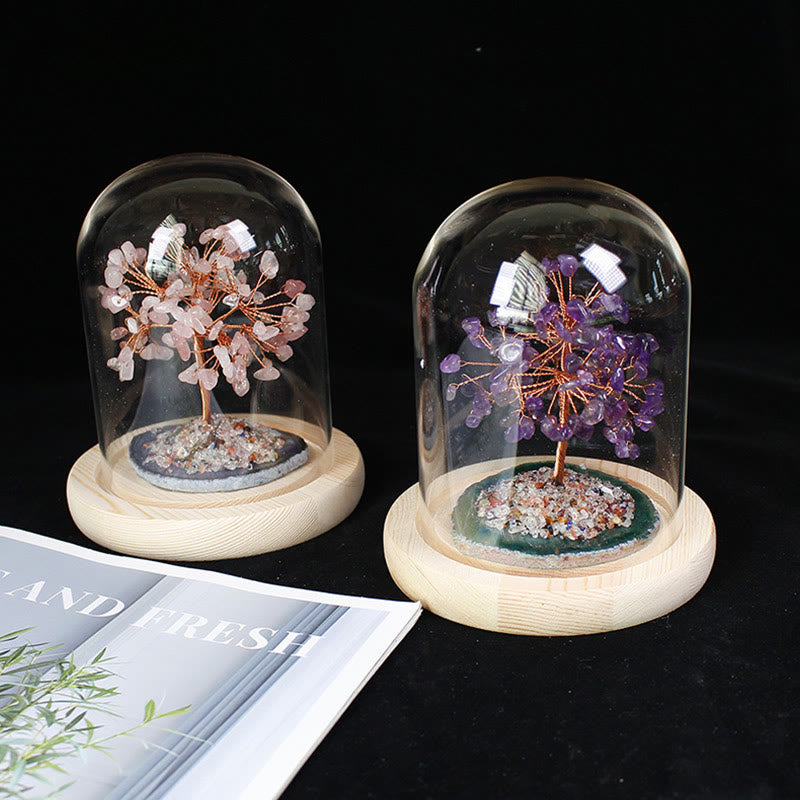 Décoration en verre pour arbre à fleurs en cristal naturel concassé Olivenorma