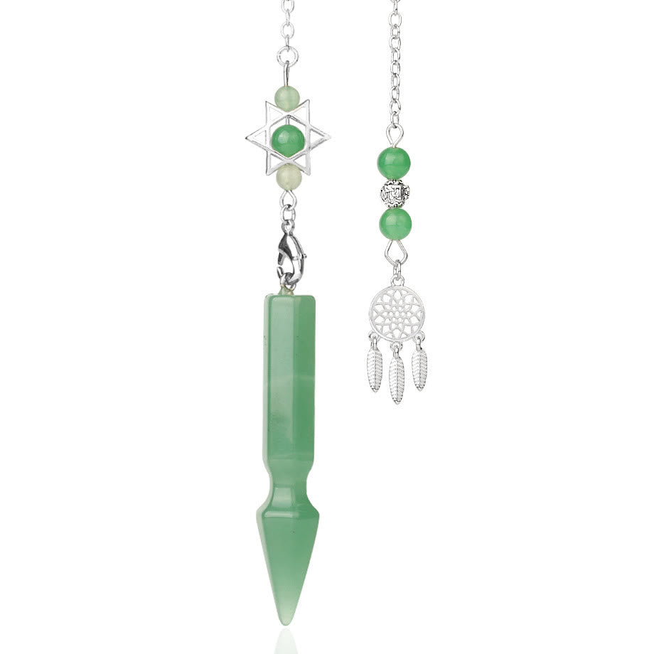 Pendule Lotus Metatron en cristal naturel Olivenorma